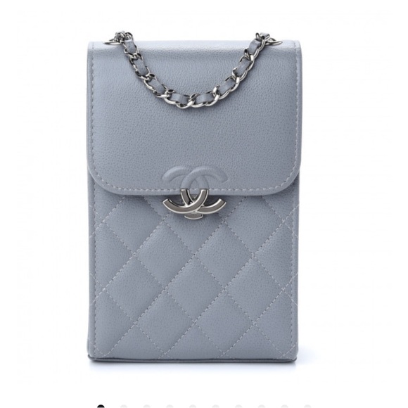 Grained Calfskin Quilted CC Box Clutch - Picture 1 of 8